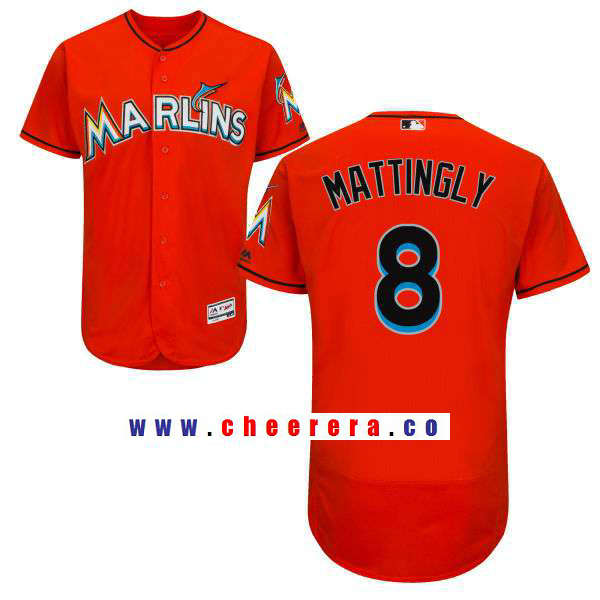 Don Mattingly Miami Marlins orange Alternate jersey