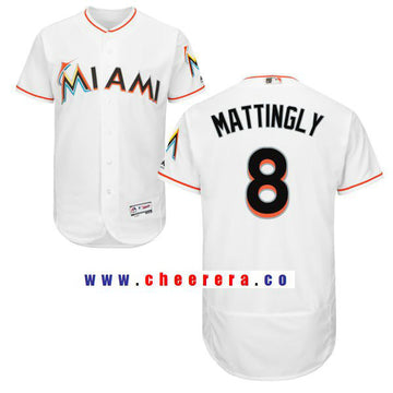 Don Mattingly Miami Marlins white Home jersey