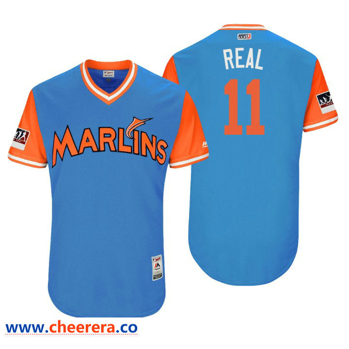 Miami Marlins blue Authentic jersey