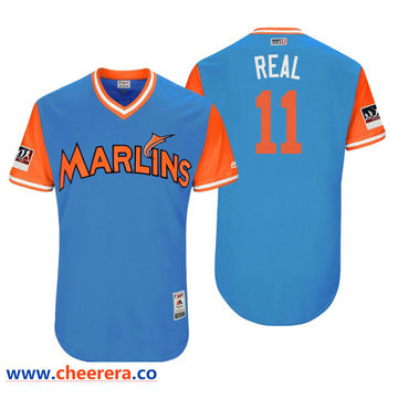 Miami Marlins blue Authentic jersey
