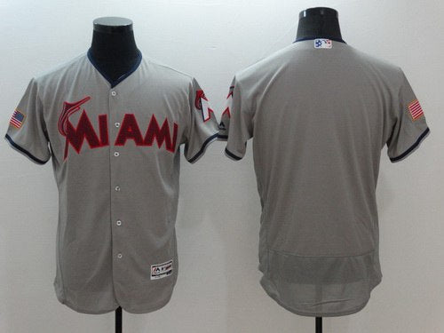 Custom Miami Marlins gray Fashion jersey