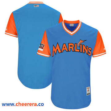 Majestic Miami Marlins blue-orange Authentic jersey