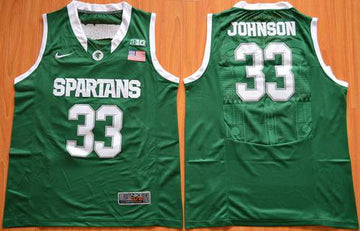 Magic Johnson Michigan State Spartans green jersey