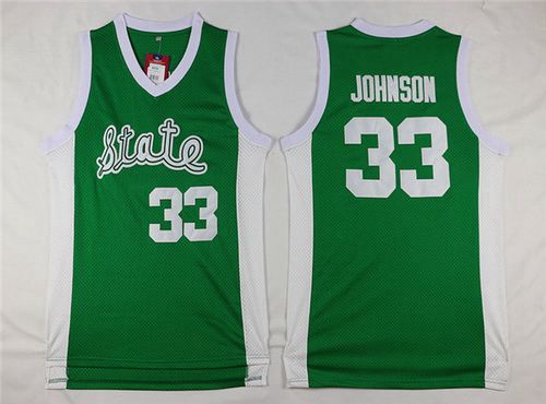 Magic Johnson Michigan State Spartans green jersey