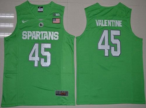 Denzel Valentine Michigan State Spartans green Authentic jersey