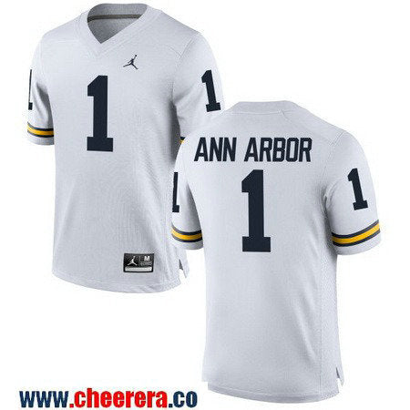 Ann Arbor Michigan Wolverines white jersey