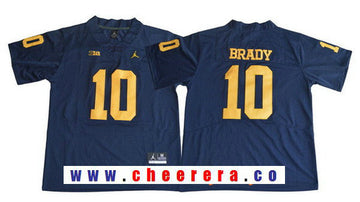 Tom Brady Michigan Wolverines navy jersey