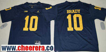 Tom Brady Michigan Wolverines navy jersey