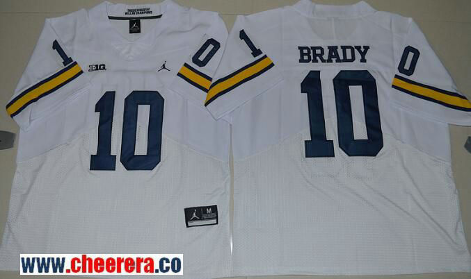 Tom Brady Michigan Wolverines white Elite jersey