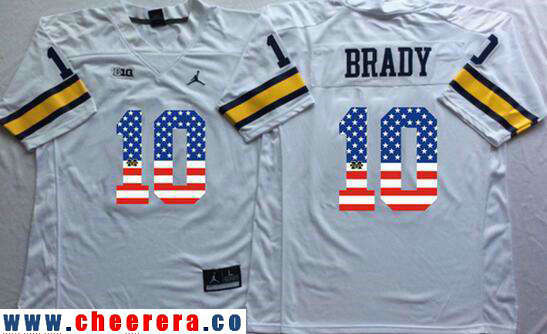 Tom Brady Michigan Wolverines white Fashion jersey