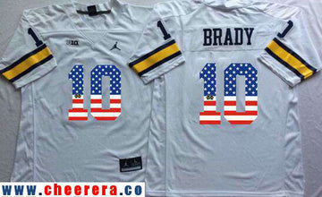 Tom Brady Michigan Wolverines white Fashion jersey