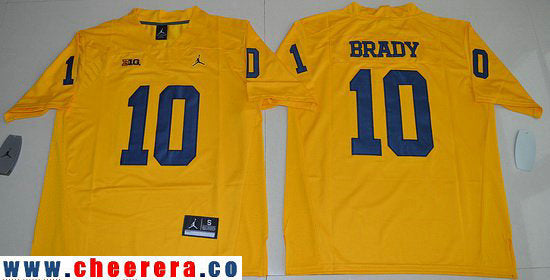 Tom Brady Michigan Wolverines yellow jersey
