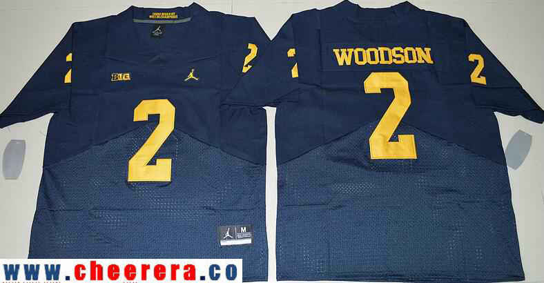 Charles Woodson Michigan Wolverines navy Elite jersey