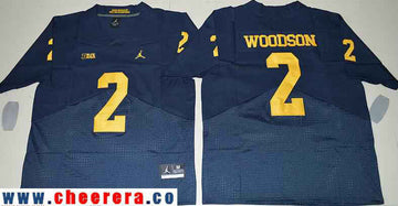 Charles Woodson Michigan Wolverines navy Elite jersey