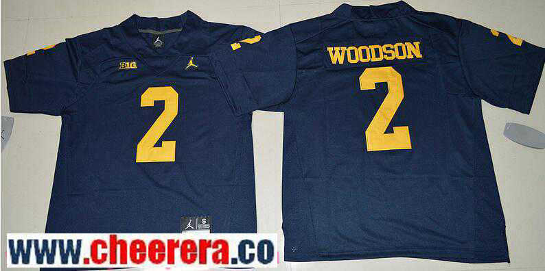 Charles Woodson Michigan Wolverines navy jersey