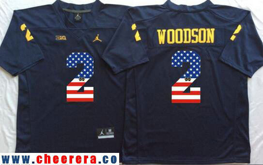 Charles Woodson Michigan Wolverines navy Fashion jersey