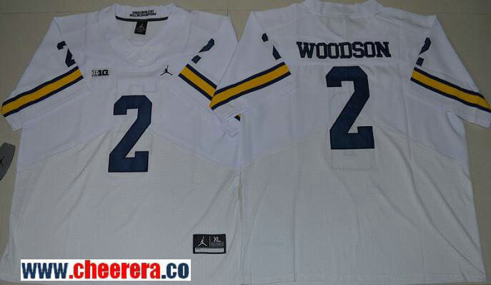 Charles Woodson Michigan Wolverines white Elite jersey
