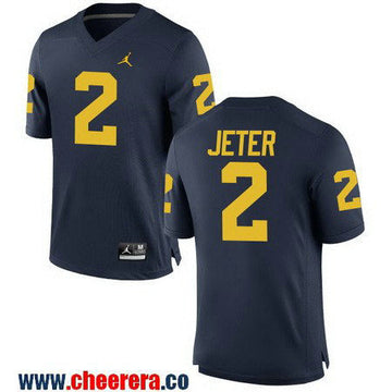 Derek Jeter Michigan Wolverines navy jersey