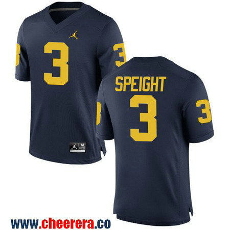 Wilton Speight Michigan Wolverines navy jersey
