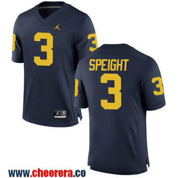 Wilton Speight Michigan Wolverines navy jersey