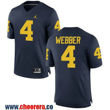 Chirs Webber Michigan Wolverines navy jersey