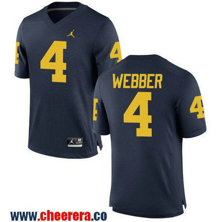 Chirs Webber Michigan Wolverines navy jersey