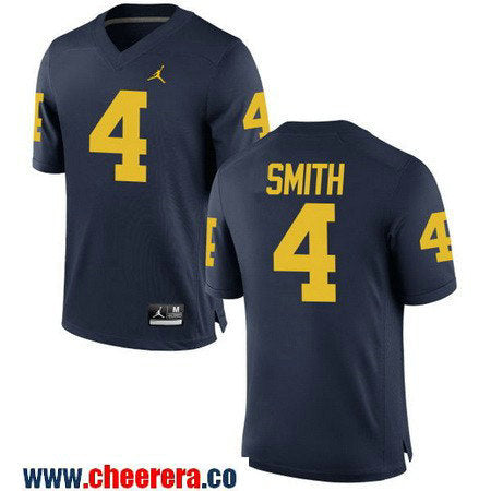De'Veon Smith Michigan Wolverines navy jersey