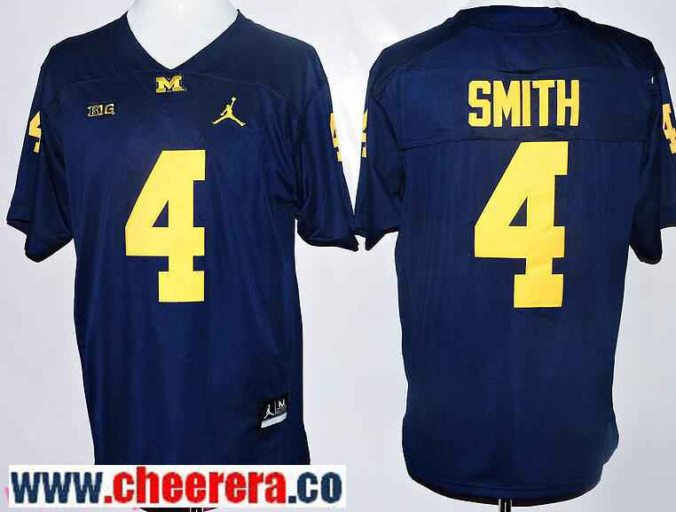 De'Veon Smith Michigan Wolverines navy jersey