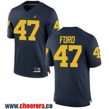 Gerald Ford Michigan Wolverines navy jersey