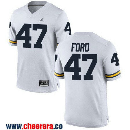 Gerald Ford Michigan Wolverines white jersey