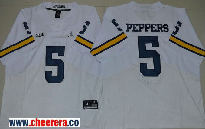 Jabrill Peppers Michigan Wolverines white Elite jersey