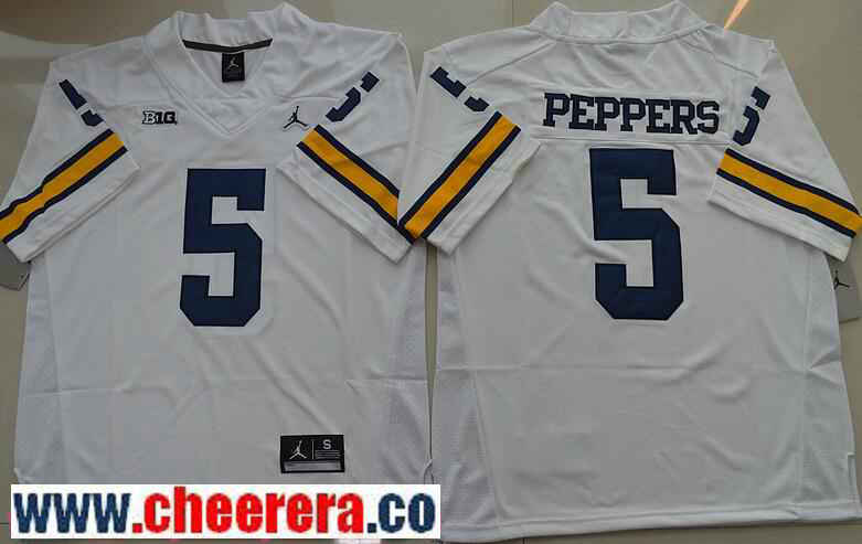 Jabrill Peppers Michigan Wolverines white jersey