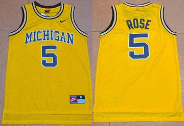 Jalen Rose Michigan Wolverines yellow jersey