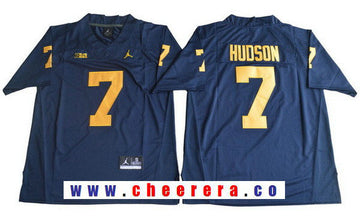 Khaleke Hudson Michigan Wolverines navy jersey