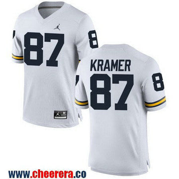 Ron Kramer Michigan Wolverines white jersey