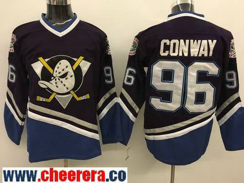 Charlie Conway Anaheim Ducks purple Throwback jersey