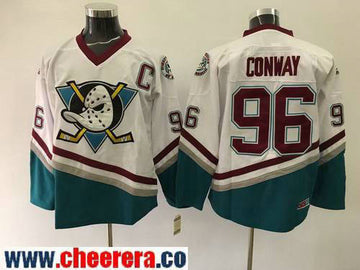 Charlie Conway Anaheim Ducks white Throwback jersey
