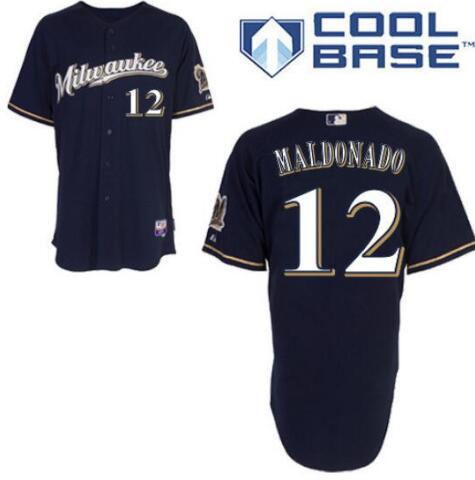 Martin Maldonado Milwaukee Brewers navy jersey