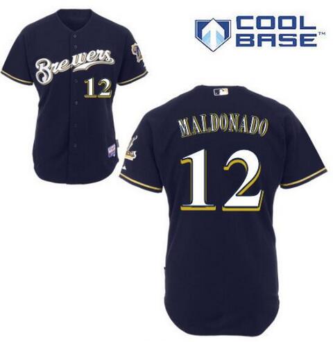Martin Maldonado Milwaukee Brewers navy jersey
