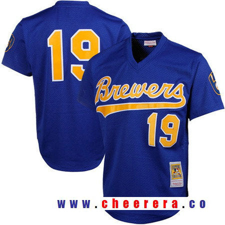 Robin Yount Milwaukee Brewers royal Throwback jersey