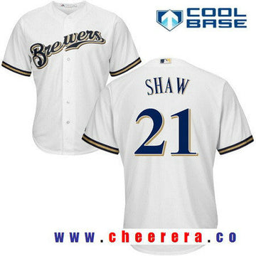 Travis Shaw All Milwaukee Brewers white jersey