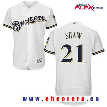 Travis Shaw All Milwaukee Brewers white jersey