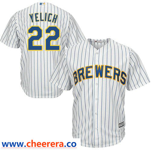 Christian Yelich Milwaukee Brewers white jersey