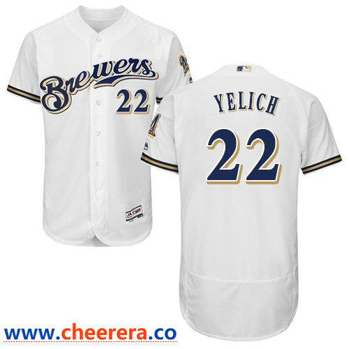 Christian Yelich Milwaukee Brewers white Authentic jersey
