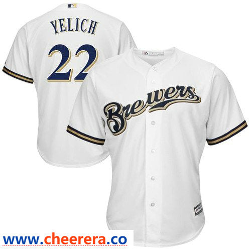 Christian Yelich Milwaukee Brewers white jersey