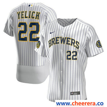 Christian Yelich Milwaukee Brewers white jersey