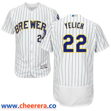 Christian Yelich Milwaukee Brewers white Authentic jersey