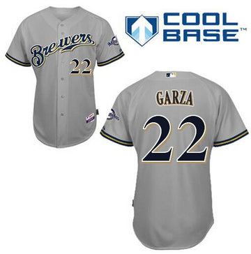 Matt Garza Milwaukee Brewers gray jersey