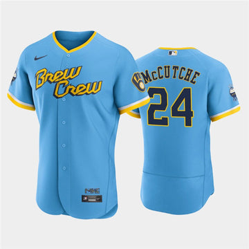 Andrew McCutchen Milwaukee Brewers blue City Connect jersey