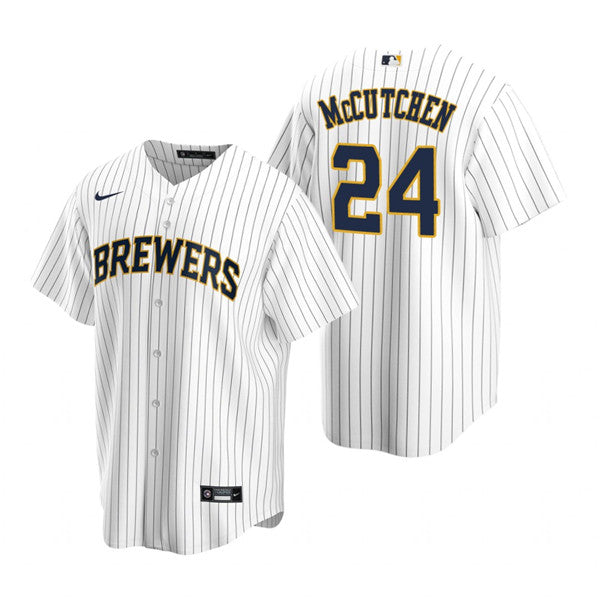 Andrew McCutchen Milwaukee Brewers white jersey